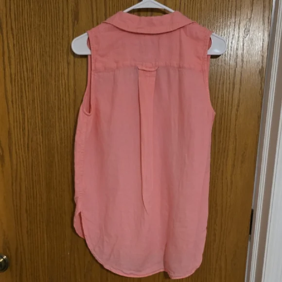 Talbots Coral Button-Down Shirt - Picture 5 of 6